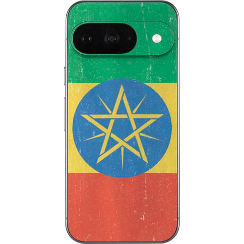 Ethiopia Flag Distressed Google Pixel 9 Skin
